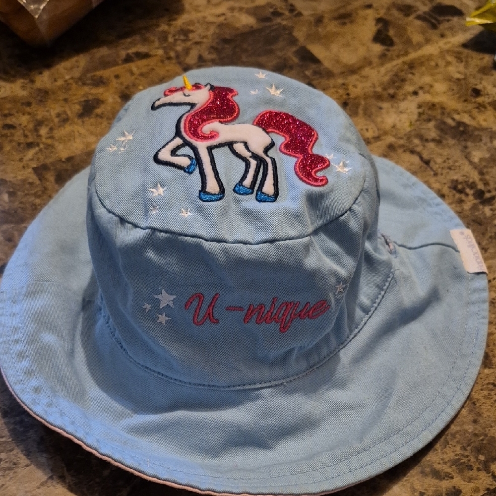 Blue Unicorn Kids Hat